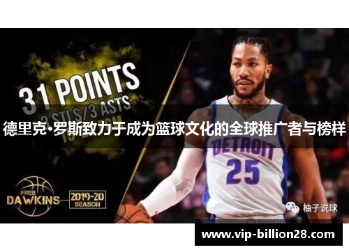 德里克·罗斯致力于成为篮球文化的全球推广者与榜样